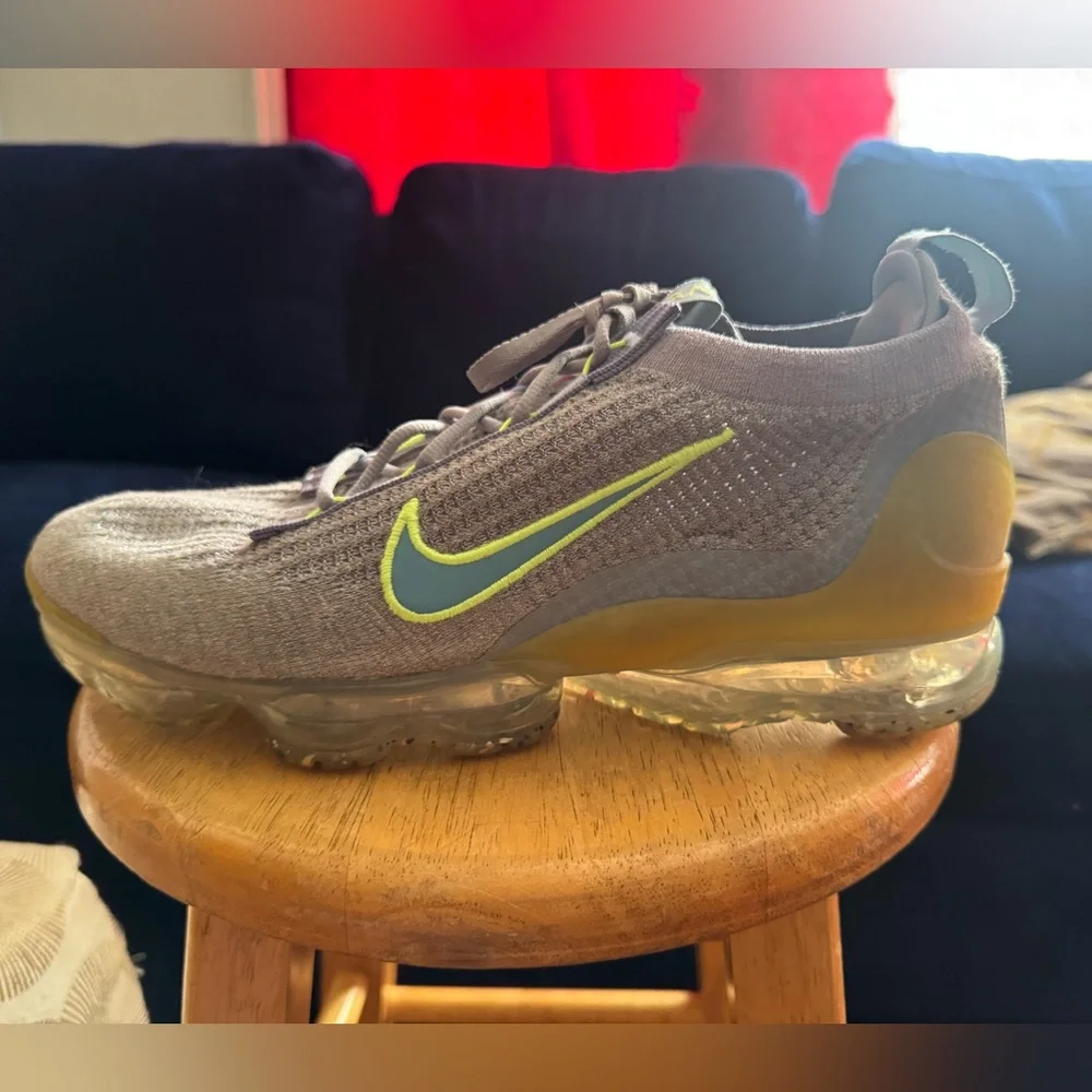 Nike AIR VAPORMAX 2021 FK Grey Size 10.5 Used - Picture 7 of 8